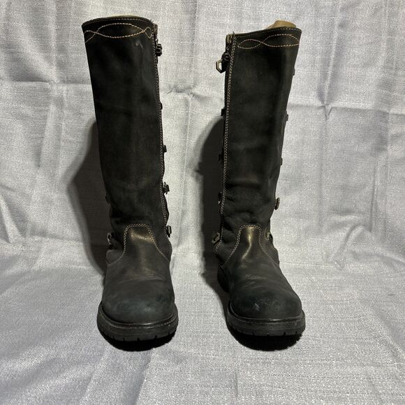 Women’s Timberland Boots Size US size 8 Knee High Ring Details Leather Gold - Picture 4 of 16